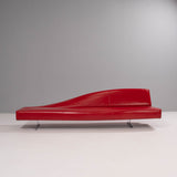 Pair of Cassina Asped Red Leather Sofas By Jean-Marie Massaud, 2005