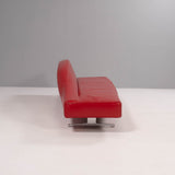Cassina Asped Red Leather Sofa By Jean-Marie Massaud, 2005