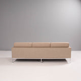 Florence Knoll for Knoll Cream Fabric Relaxed Three-seater Sofa