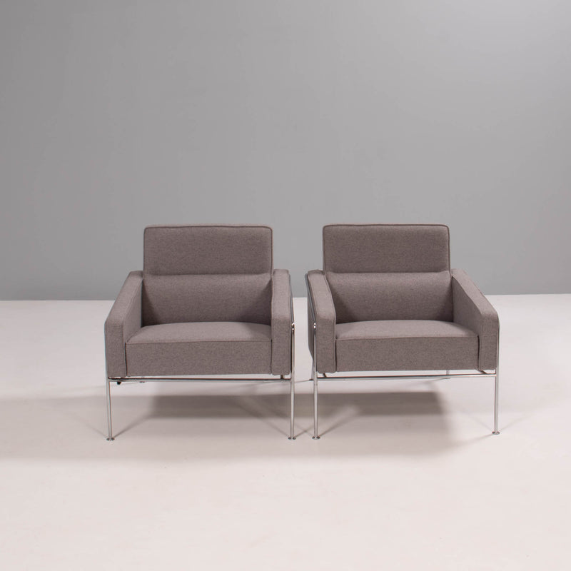 Arne Jacobsen for Fritz Hansen Grey Series 3300 Armchairs, 2002, Set of 2