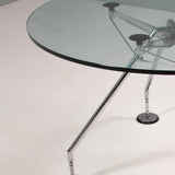 Norman Foster for Tecno Nomos Circular Glass Table, 1980s