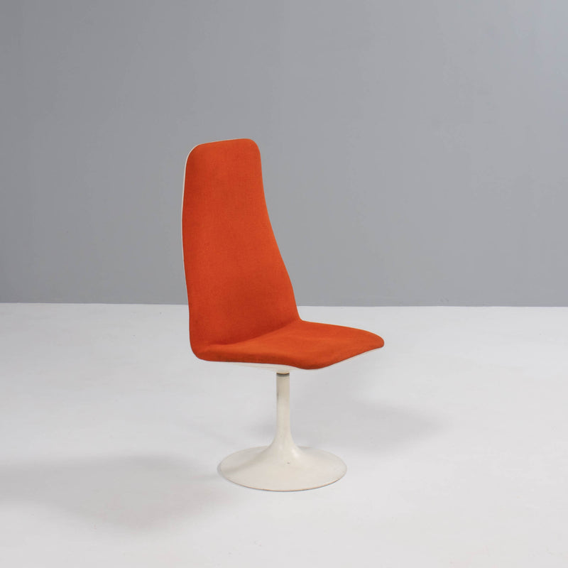 Vintage Borge Johanson Orange Viggen Dining Chairs, 1960s, Set of 5