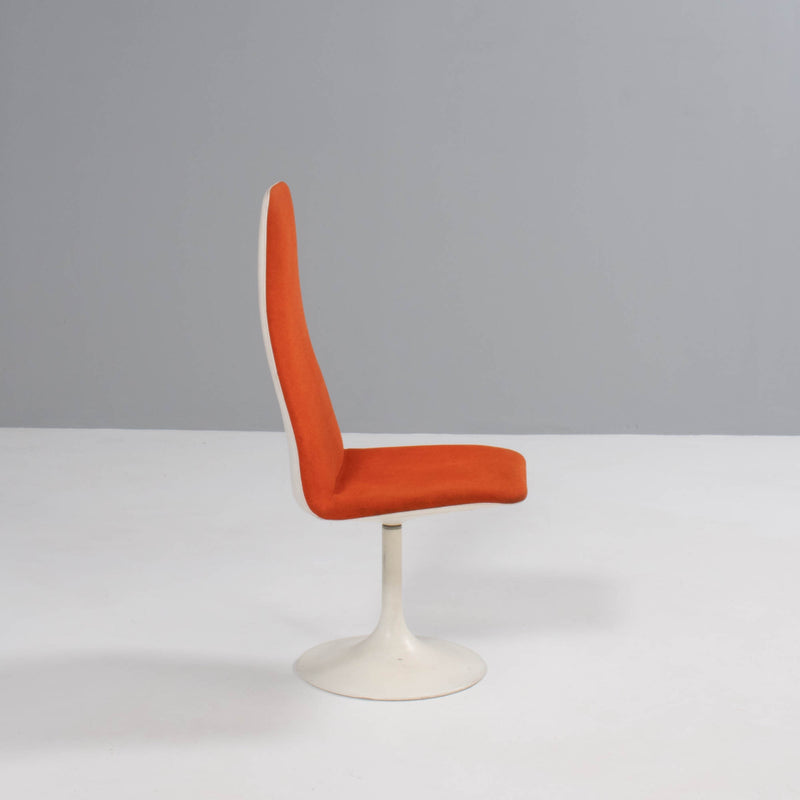 Vintage Borge Johanson Orange Viggen Dining Chairs, 1960s, Set of 5