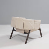 Ligne Roset by Studio Catoir Okumi Cream Leather Armchair, Set of 2