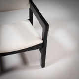 Hans J. Wegner Mid Century Black and White Armchair for GETAMA