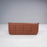 Ligne Roset Togo Brown Leather Large 3 Seater by Michel Ducaroy