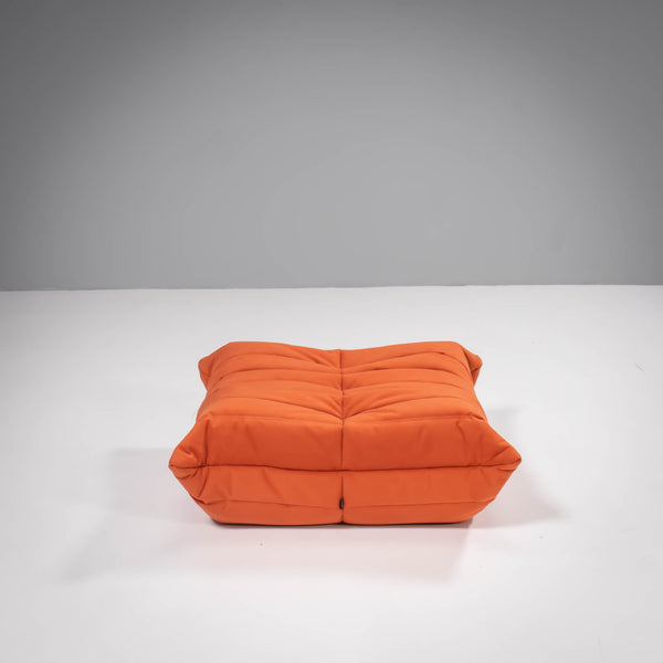 Ligne Roset by Michel Ducaroy Togo Cadmium Orange Footstool