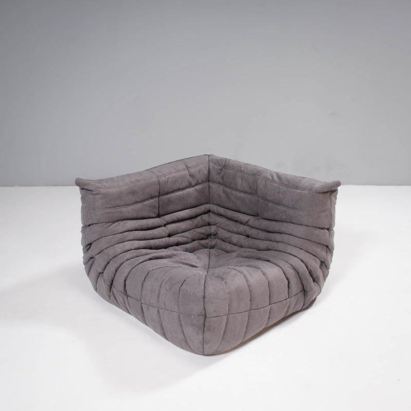 Ligne Roset by Michel Ducaroy Togo Grey Modular Sofa and Footstool, Set of 3