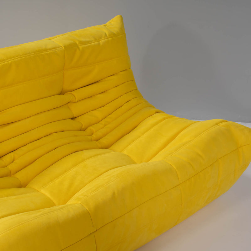 Ligne Roset by Michel Ducaroy Togo Yellow Modular Sofa and Footstool, Set of 5