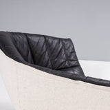 Ligne Roset by Inga Sempé Moel Black Leather High Back Armchair