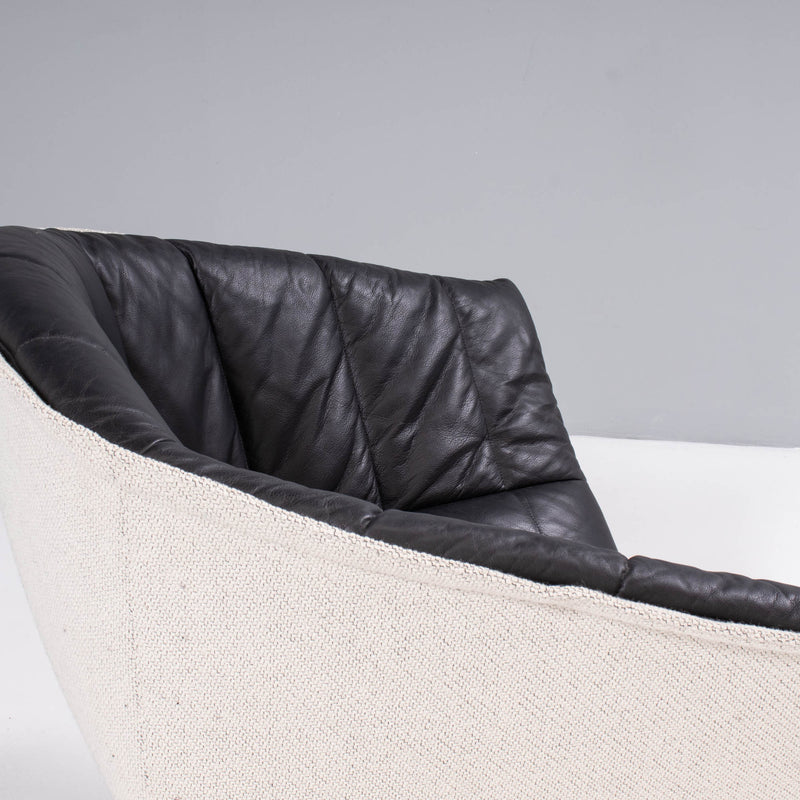 Ligne Roset by Inga Sempé Moel Black Leather High Back Armchair