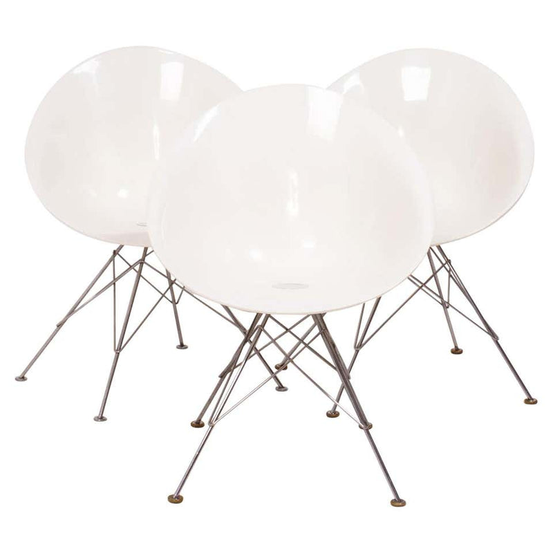 Vintage Ero/S White Chairs base by Philippe Starck for Kartell