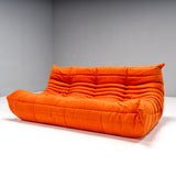 Ligne Roset by Michel Ducaroy Togo Orange Corner Modular Sofa, Set of 3