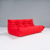 Ligne Roset by Michel Ducaroy Togo Red 3-Seater Sofa, Set of 2