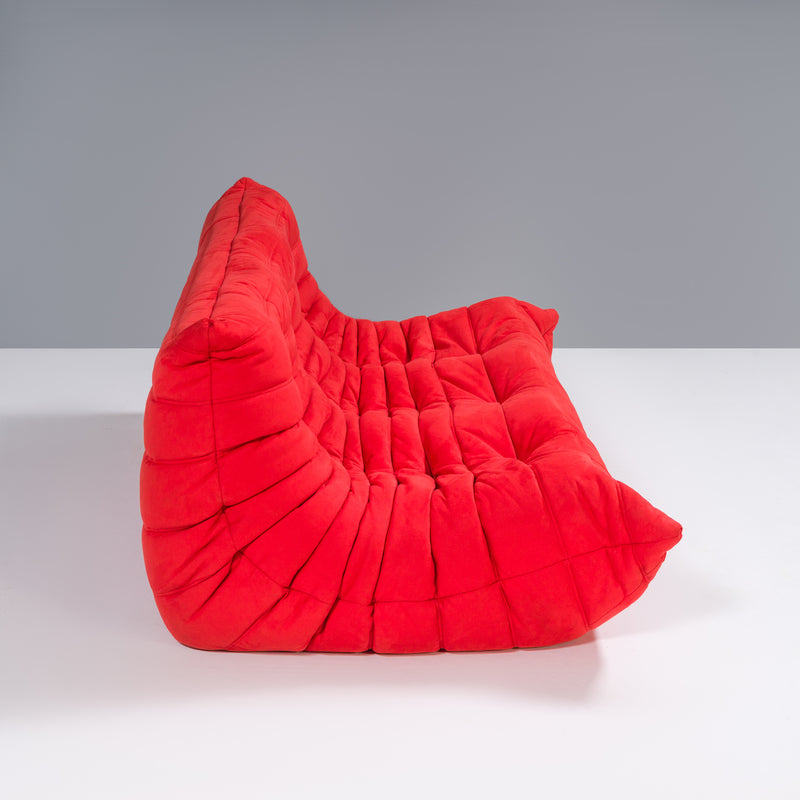 Ligne Roset by Michel Ducaroy Togo Red 3-Seater Sofa, Set of 2