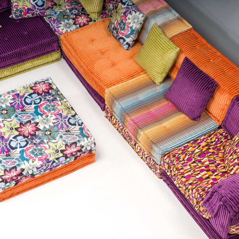 Roche Bobois Mah Jong Sectional Sofa & Ottoman in Custom Upholstery Set of 20