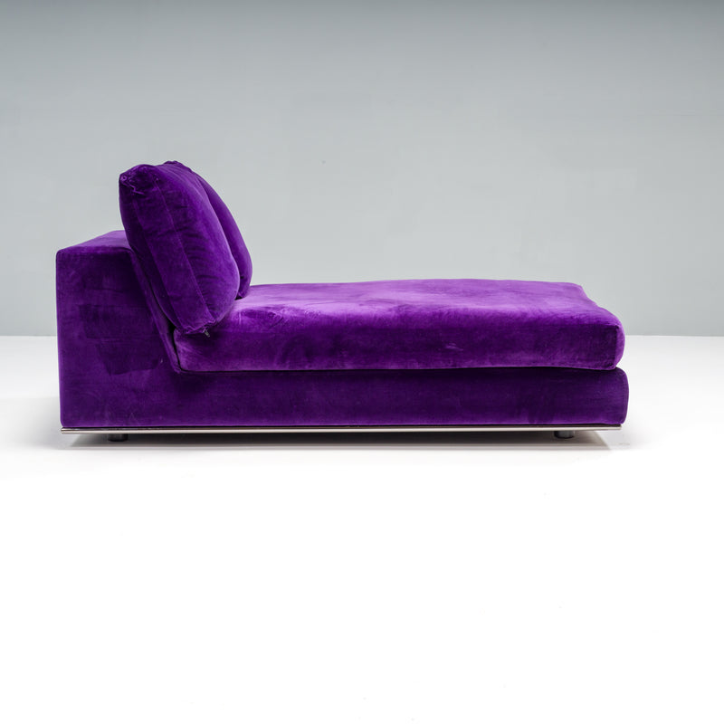 Minotti Purple Velvet Day Bed Sofa