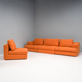Cassina by Piero Lissoni Orange Mex Cube Sectional Sofa, Set of 4