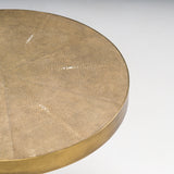 R & Y Augousti Shagreen and Baguio Green Stone Carmen Side Table