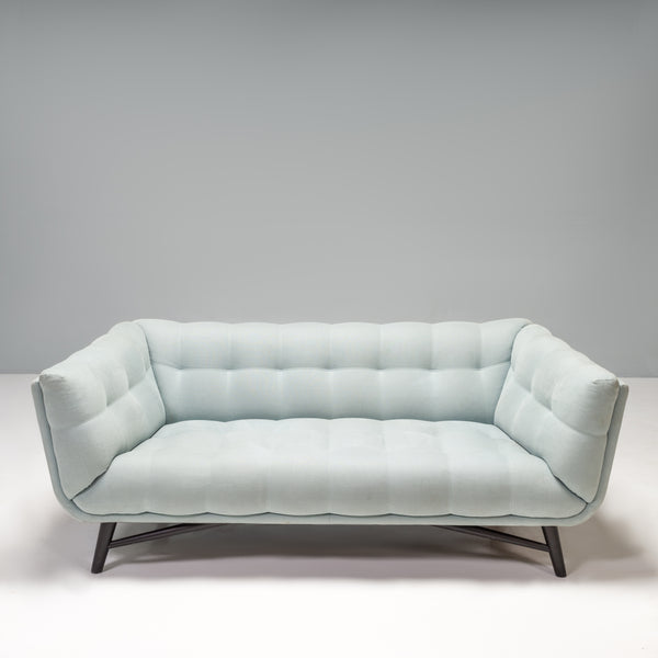 Roche Bobois Pale Blue Fabric Profile 2.5 Seat Sofa