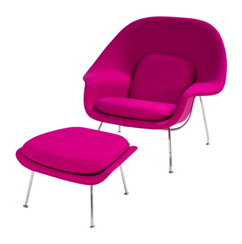 Pink online womb chair