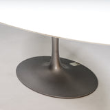 Knoll by Eero Saarinen White Oval Pedestal Dining Table