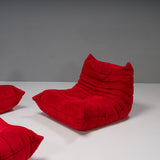 Ligne Roset by Michel Ducaroy Togo Red Modular Sofa, Set of 4