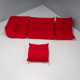 Ligne Roset by Michel Ducaroy Togo Red Modular Sofa, Set of 4
