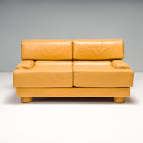 Percival Lafer Yellow Leather 2 Seat Sofa, Circa 1960