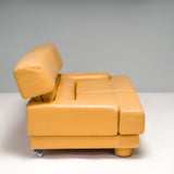 Percival Lafer Yellow Leather 2 Seat Sofa, Circa 1960