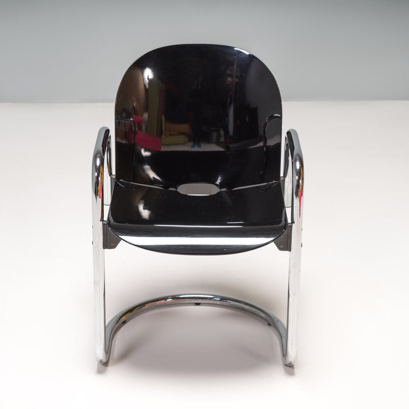 Afra & Tobia Scarpa for B&B Italia Dessau Black Dining Chair, Circa 1974