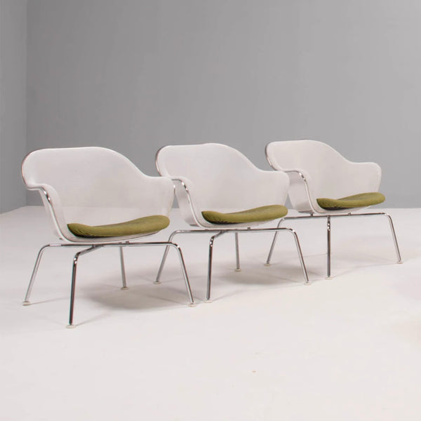 B&B Italia by Antonio Citterio, Luta White and Green Chairs, 2004, Set of 4