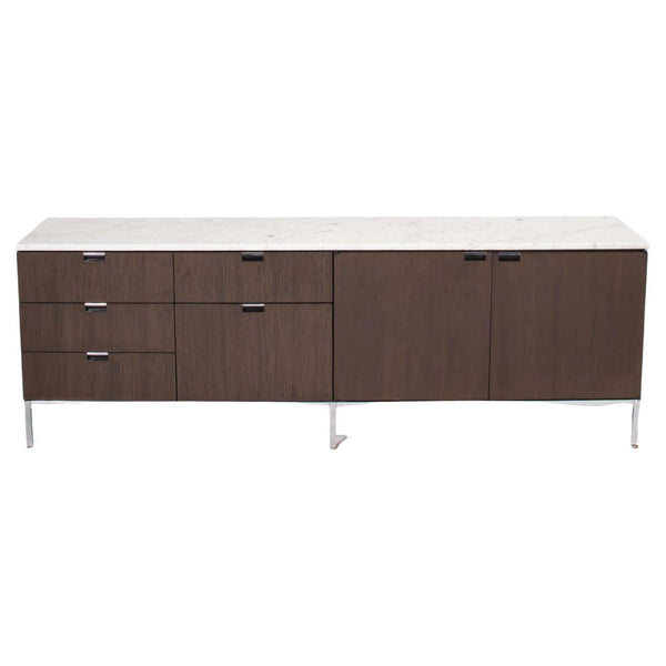 Florence Knoll for Knoll Ebonised Oak & Marble Credenza