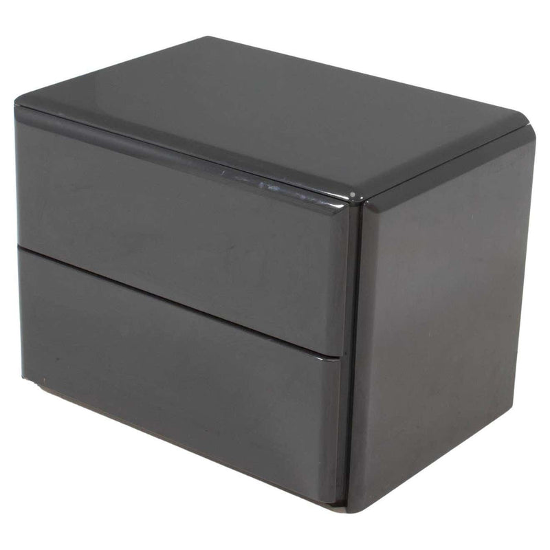 Rougier Grey High Gloss Bedside table