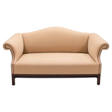 George Smith Chippendale Fixed Seat Cream Fabric Sofa, 2 Seater