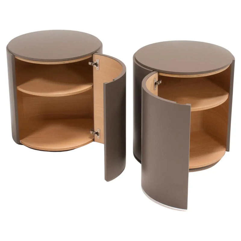 Ludovica & Roberto Palomba for Lema Top Grey Bedside Tables, Set of 2