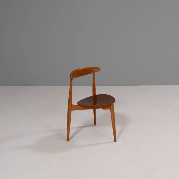 Hans Wegner for Fritz Hansen FH4103 Beech & Teak Heart Chairs @ REHAUS