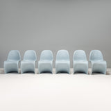 Mid-century Modern Light Blue Panton Chairs by Verner Panton for Vitra, Set of 6