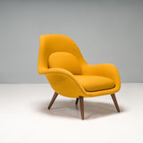 Fredericia by Space Copenhagen Mustard Yellow Fabric Swoon Lounge Armchair, 2021