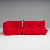 Ligne Roset by Michel Ducaroy Togo Red Modular Sofa, Set of 2