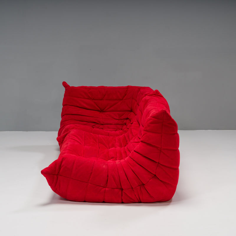 Ligne Roset by Michel Ducaroy Togo Red Modular Sofa, Set of 2