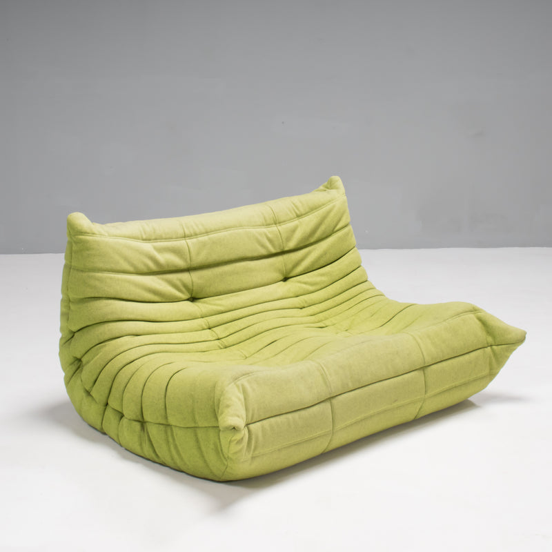 Ligne Roset by Michel Ducaroy Togo Green Wool Set of Three Sectional Sofas