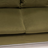 B&B Italia Green Velvet George Four-Seat Sofa by Antonio Citterio