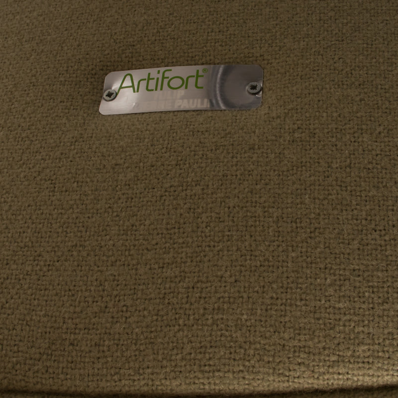 Artifort by Pierre Paulin Green Fabric Little Tulip Swivel Chairs, Set of 4