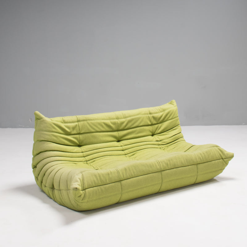 Ligne Roset by Michel Ducaroy Togo Green Wool Set of Three Sectional Sofas