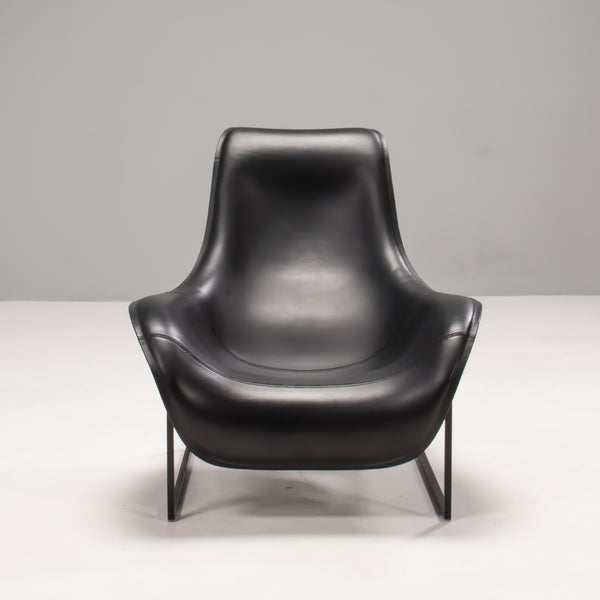 B&B Italia by Antonio Citterio Mart Relax MPRN_1 Black Leather Lounge Chair