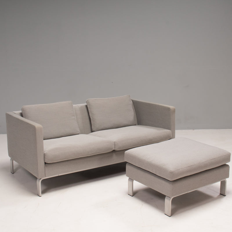 Erik Jørgensen Danish Grey Fabric Sofa & Footstool