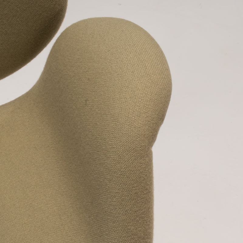 Artifort by Pierre Paulin Green Fabric Little Tulip Swivel Chairs, Set of 4