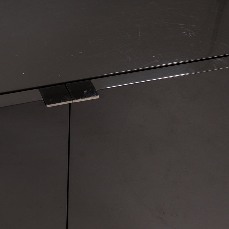Minotti by Rodolfo Dordoni Grey Lacquer Harvey Line Sideboard