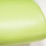 Roche Bobois by Hans Hopfer Virgule Lime Green Leather Swivel Lounge Chair